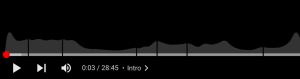 Zoomed in screenshot of the YouTube play bar, showing a graph of popular parts of the video